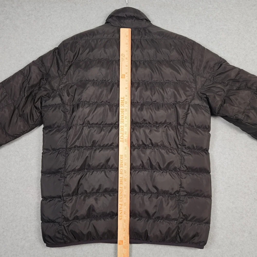 Eddie Bauer Jacket Mens Medium Black EB650 Down Insulated Puffer Lightweight